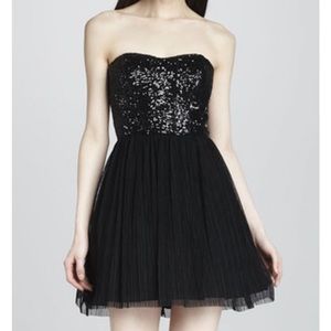 Aidan Mattox Sequin Black Cocktail Dress